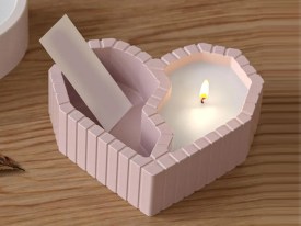 Molde silicona corazon dividido
